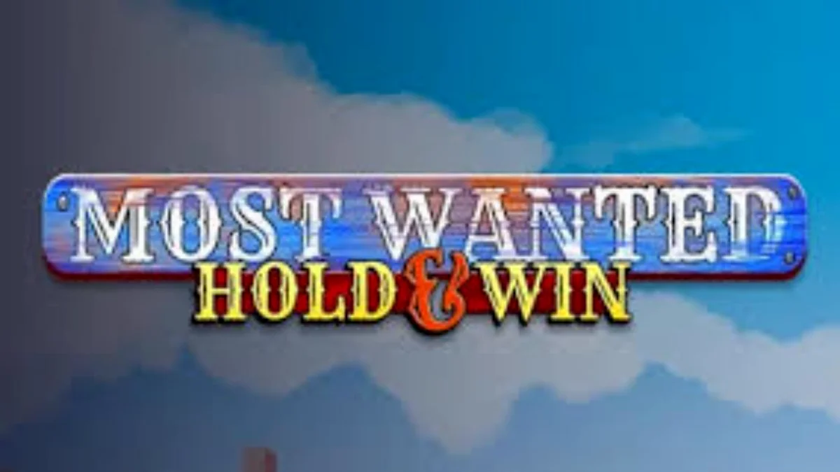 Tampilan visual slot Most Wanted: Hold & Win dengan tema koboi dan sheriff